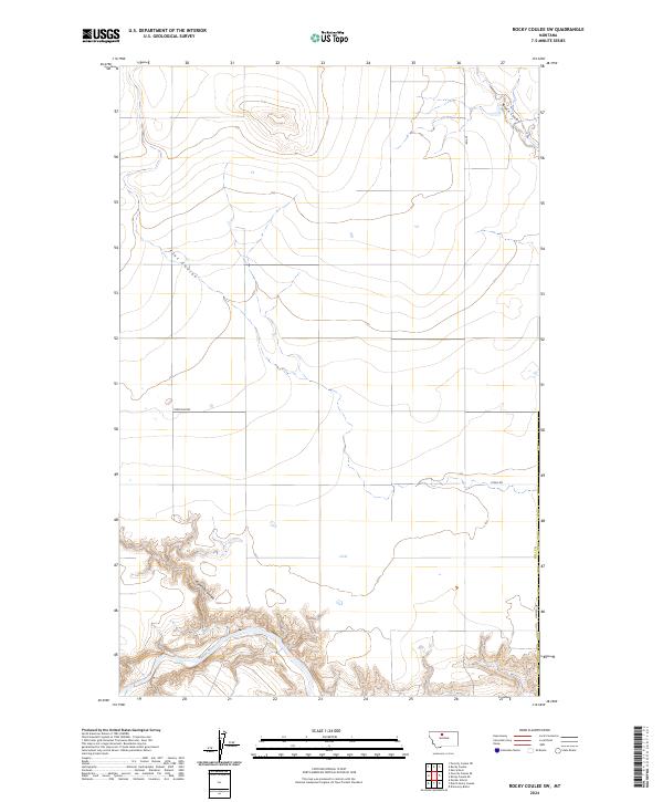 USGS Topographic Map – Rocky Coulee SW