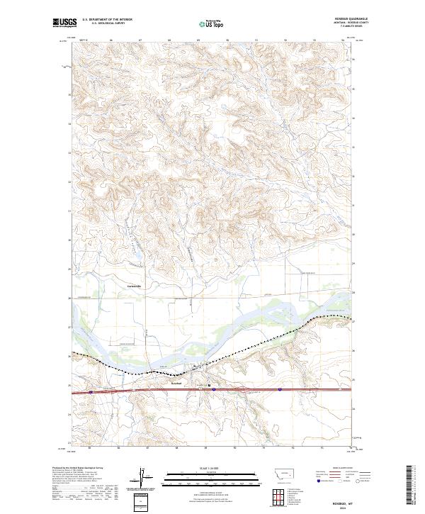 USGS Topographic Map – Rosebud