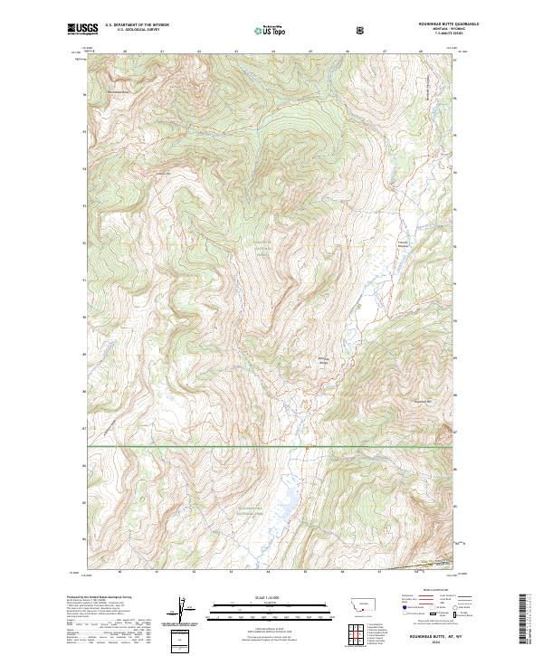 USGS Topographic Map – Roundhead Butte