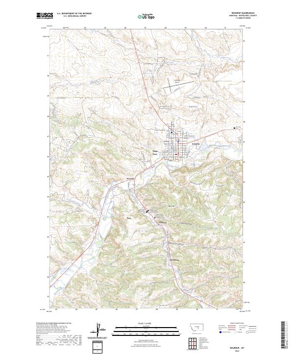 USGS Topographic Map – Roundup