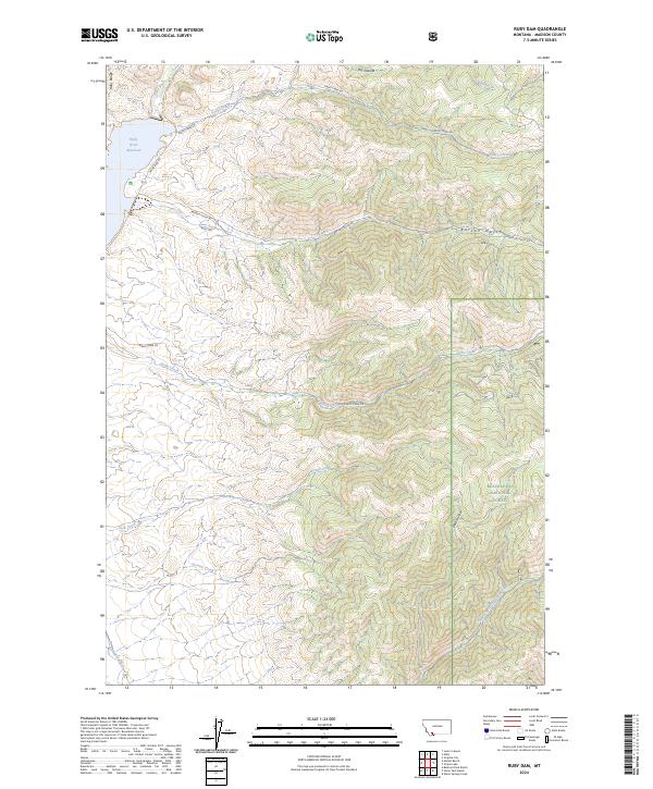 USGS Topographic Map – Ruby Dam