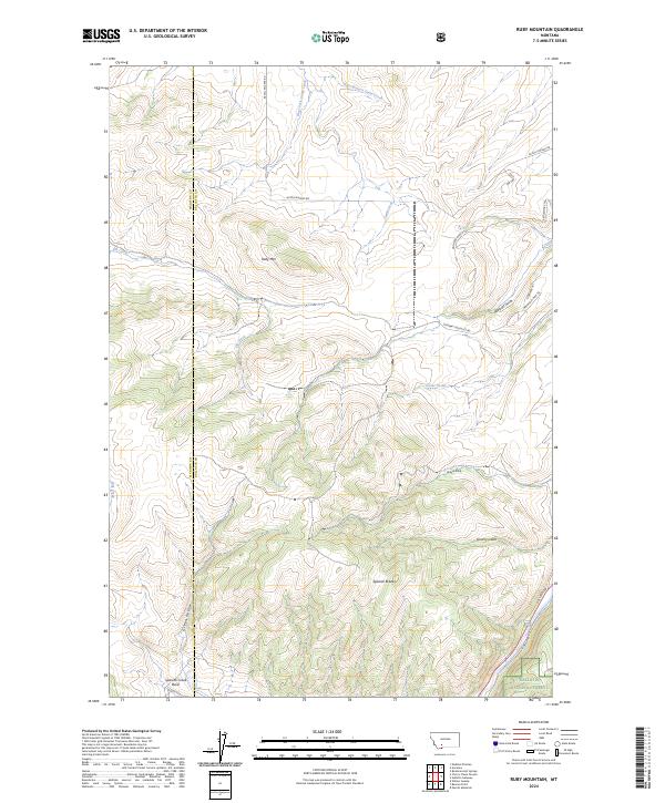 USGS Topographic Map – Ruby Mountain