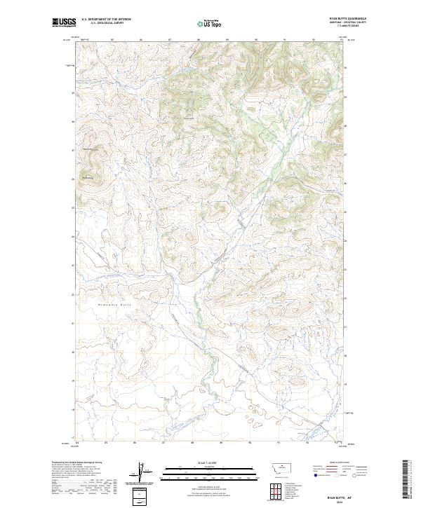 USGS Topographic Map – Ryan Butte