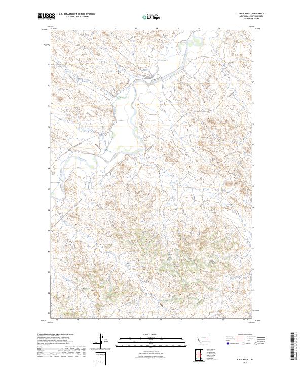 USGS Topographic Map – S H School