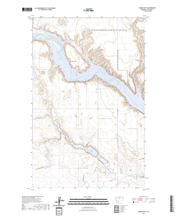 USGS Topographic Map – Saddle Butte