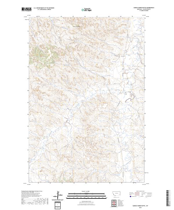 USGS Topographic Map – Saddle Horse Butte