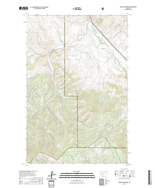 USGS Topographic Map – Saddle Mountain