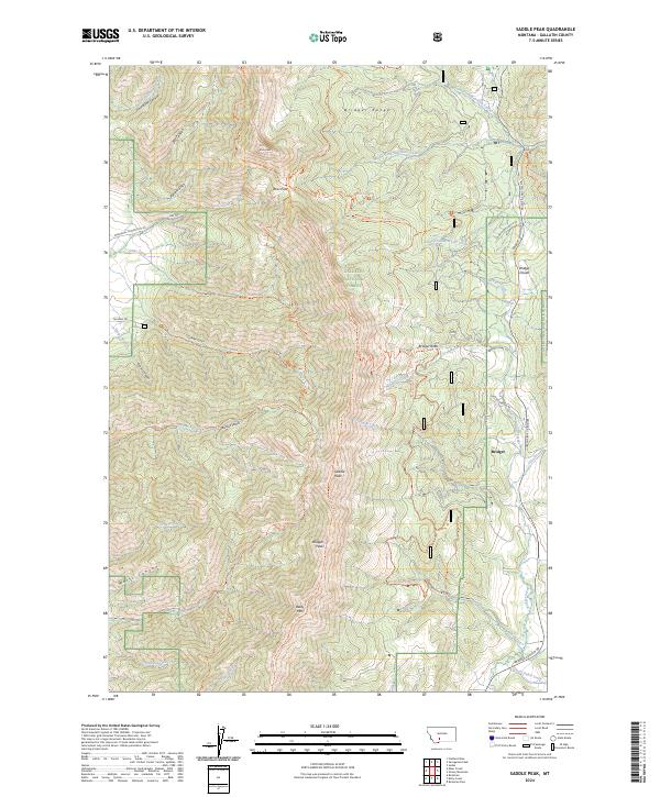 USGS Topographic Map – Saddle Peak