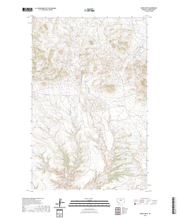 USGS Topographic Map – Saddle Rock
