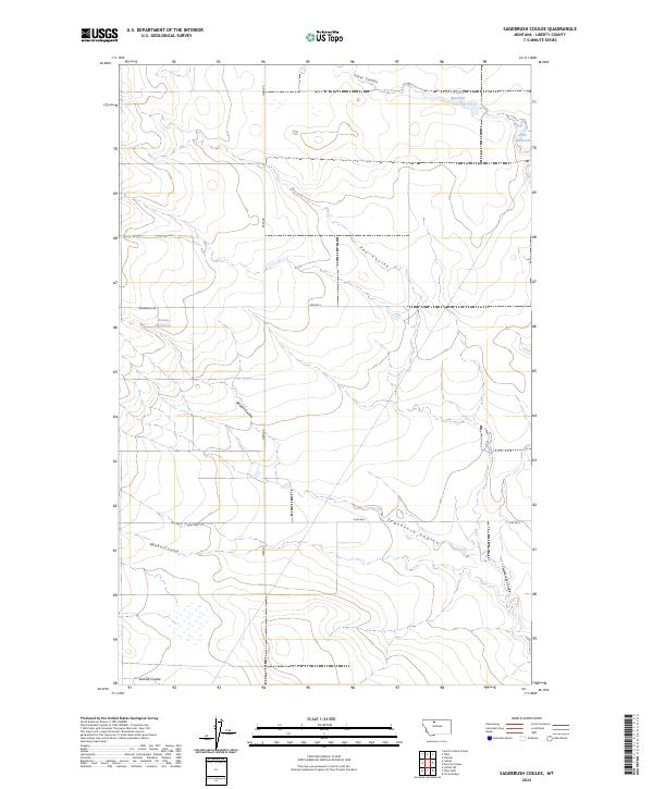 USGS Topographic Map – Sagebrush Coulee