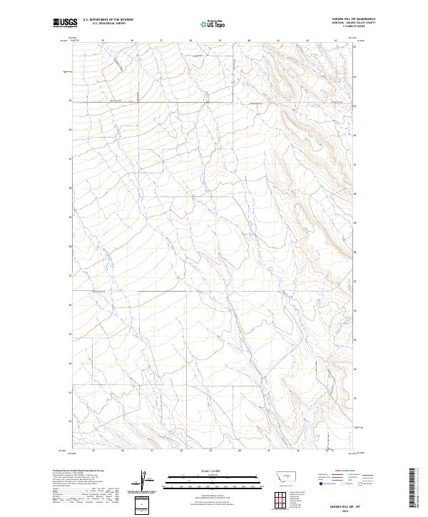 USGS Topographic Map – Sahara Hill SW