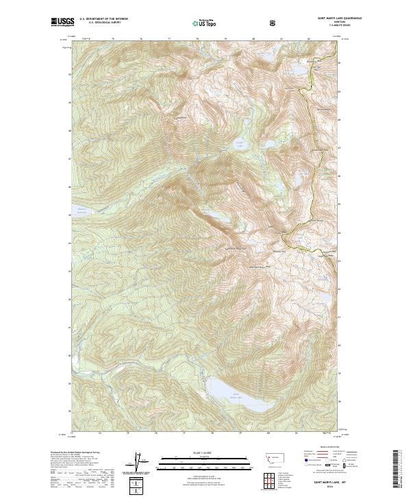 USGS Topographic Map – Saint Marys Lake