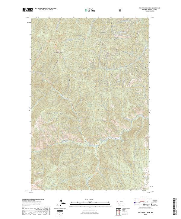 USGS Topographic Map – Saint Patrick Peak
