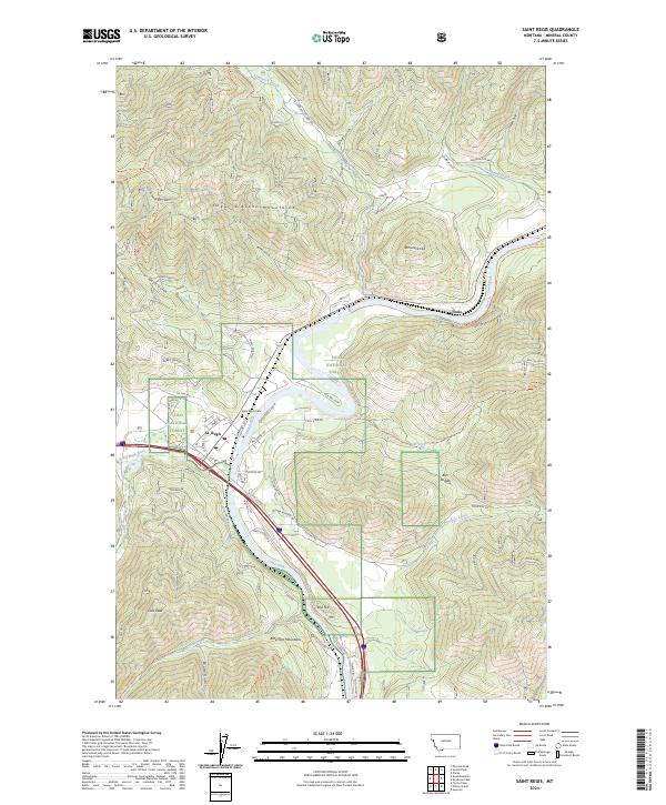 USGS Topographic Map – Saint Regis