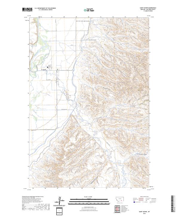 USGS Topographic Map – Saint Xavier