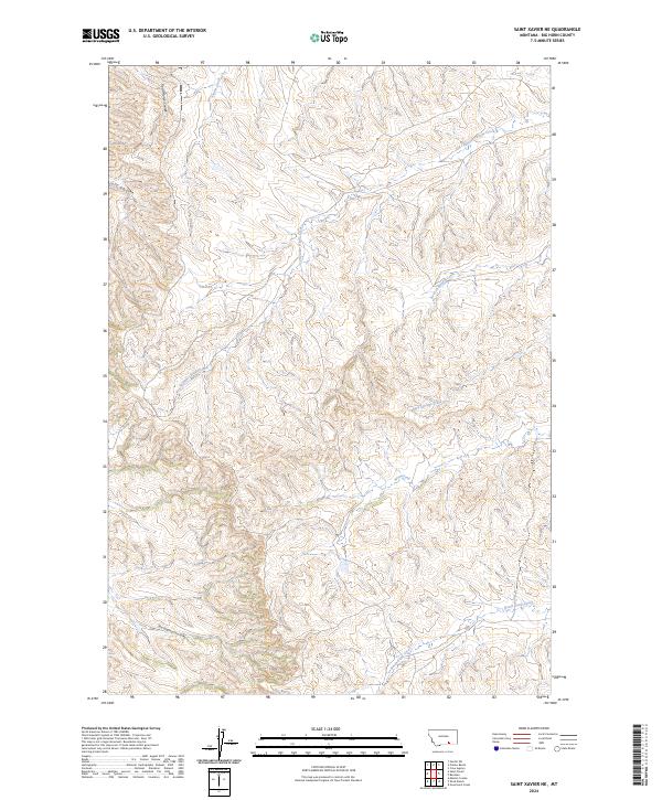 2024 Map of Saint Xavier NE, 2024 Print