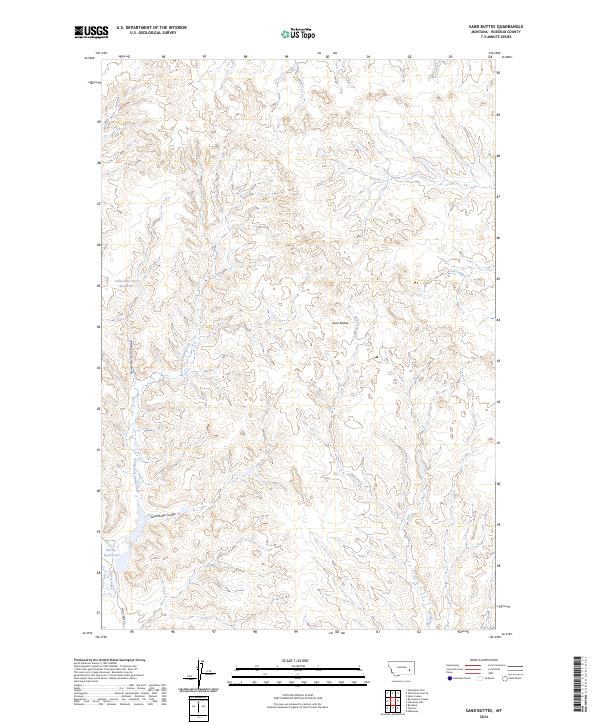 USGS Topographic Map – Sand Buttes