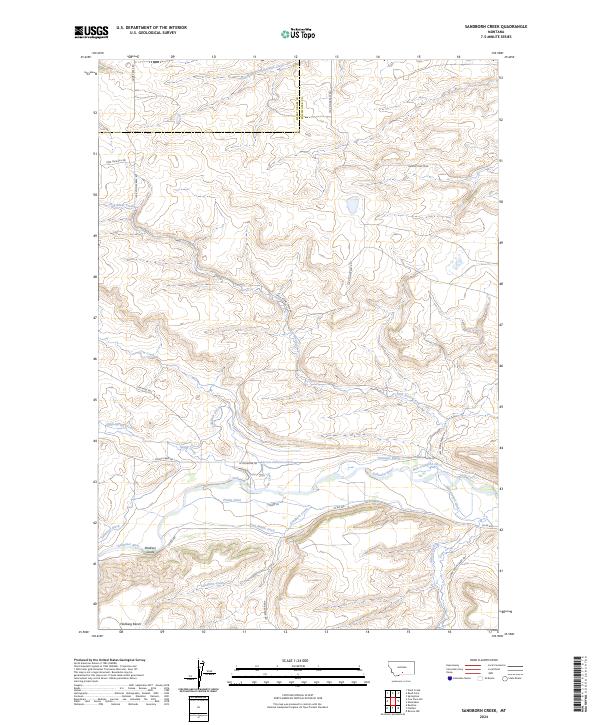 USGS Topographic Map – Sandborn Creek