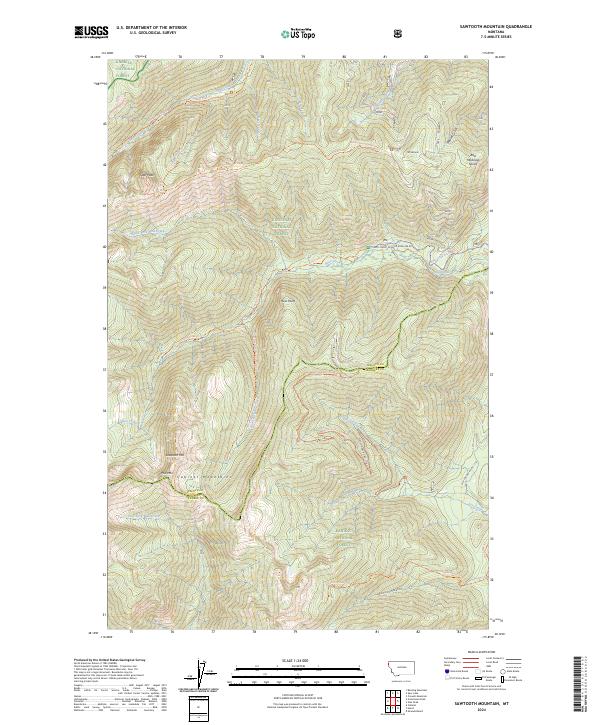 USGS Topographic Map – Sawtooth Mountain