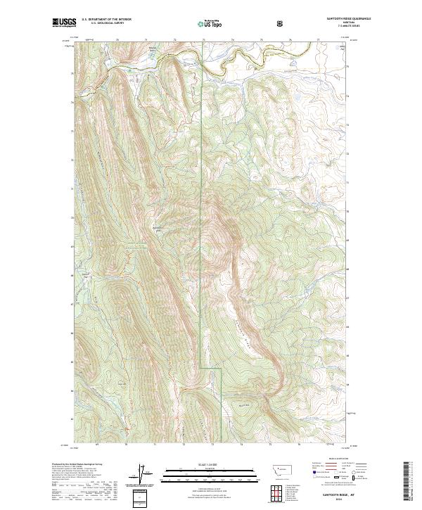 USGS Topographic Map – Sawtooth Ridge