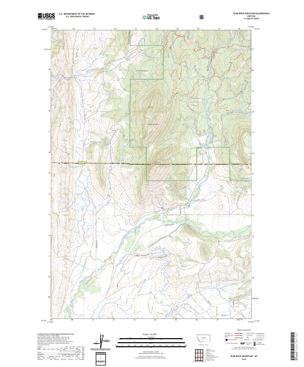 USGS Topographic Map – Scab Rock Mountain