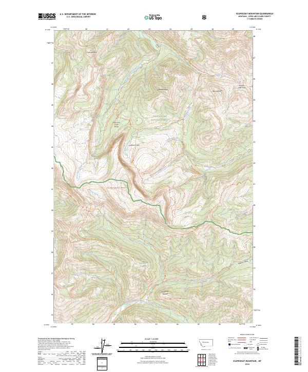 USGS Topographic Map – Scapegoat Mountain