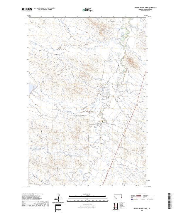 USGS Topographic Map – School Section Creek