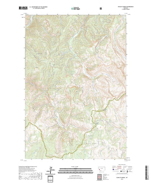 USGS Topographic Map – Schultz Saddle
