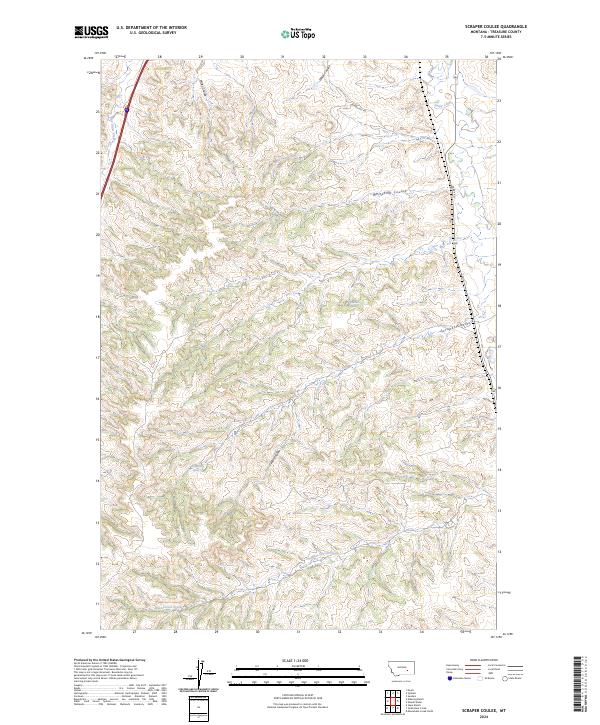 USGS Topographic Map – Scraper Coulee