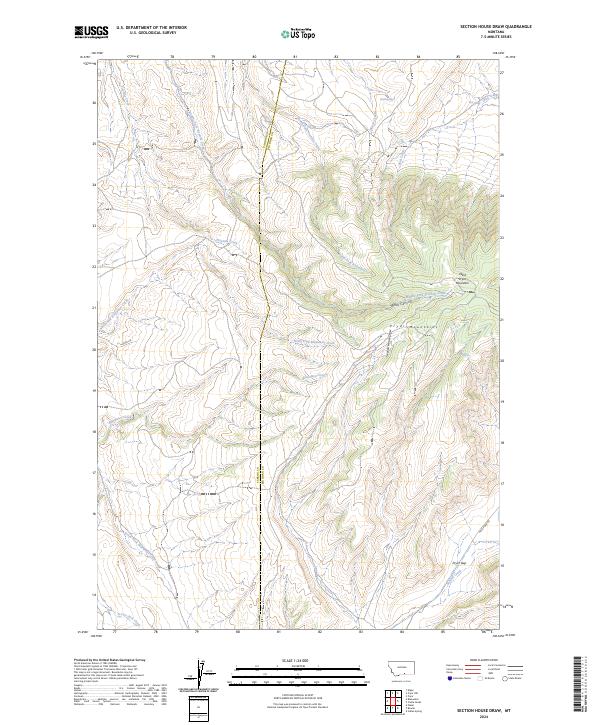 USGS Topographic Map – Section House Draw