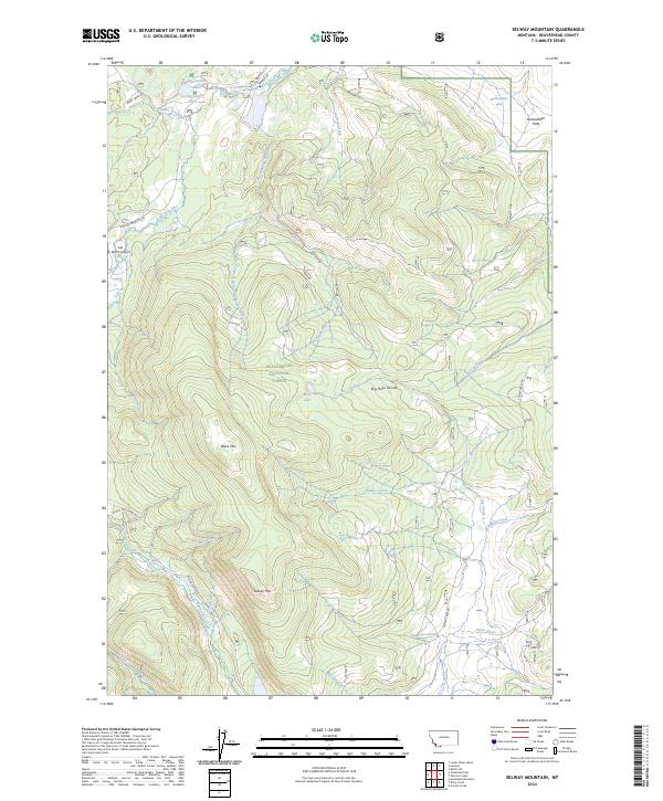 USGS Topographic Map – Selway Mountain