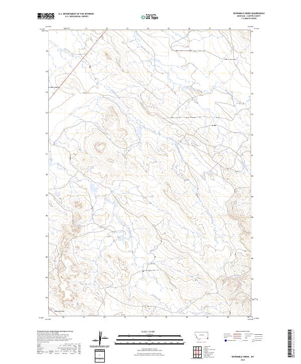 2024 Map of Sevenmile Creek, 2024 Print