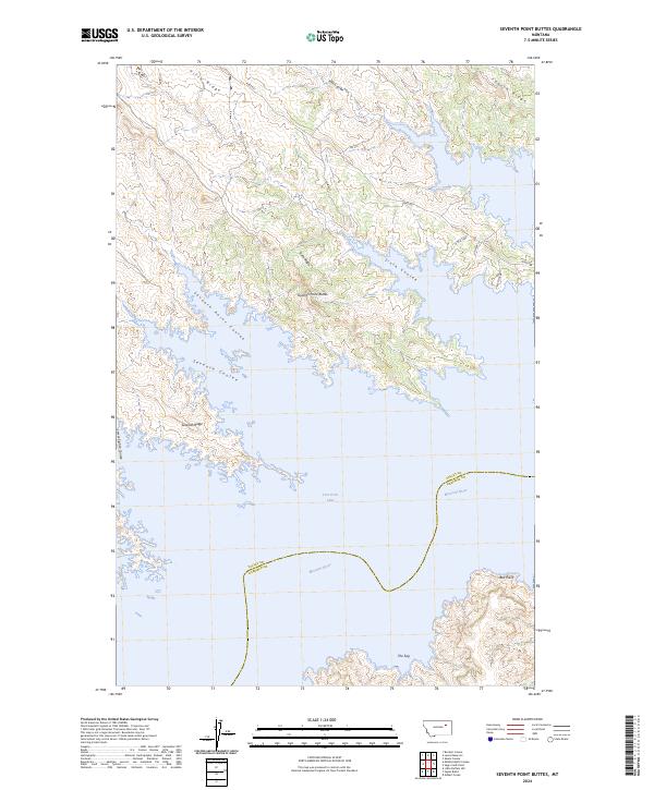 USGS Topographic Map – Seventh Point Buttes