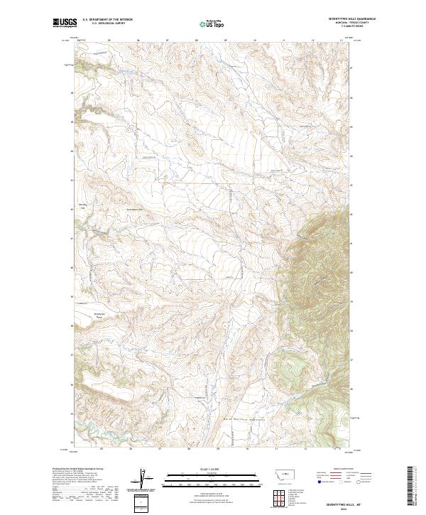 USGS Topographic Map – Seventytwo Hills