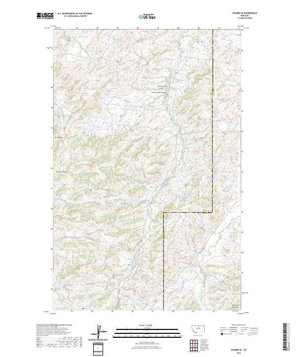 USGS Topographic Map – Shambo SE