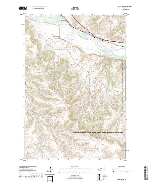 USGS Topographic Map – Shane Ridge