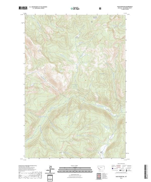 USGS Topographic Map – Shaw Mountain