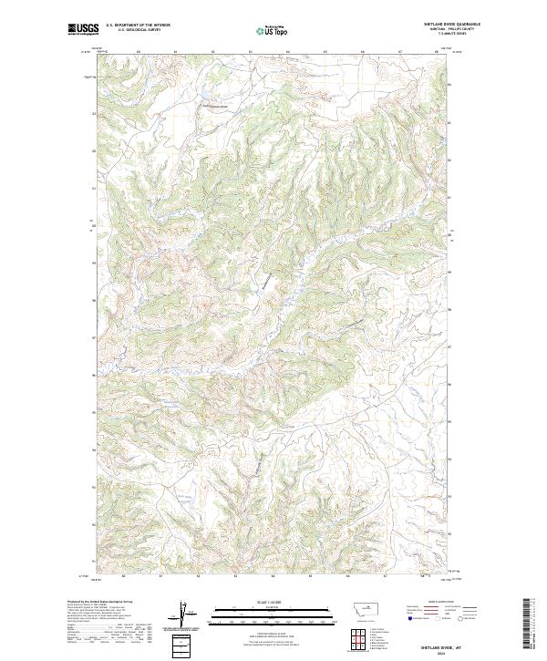 USGS Topographic Map – Shetland Divide