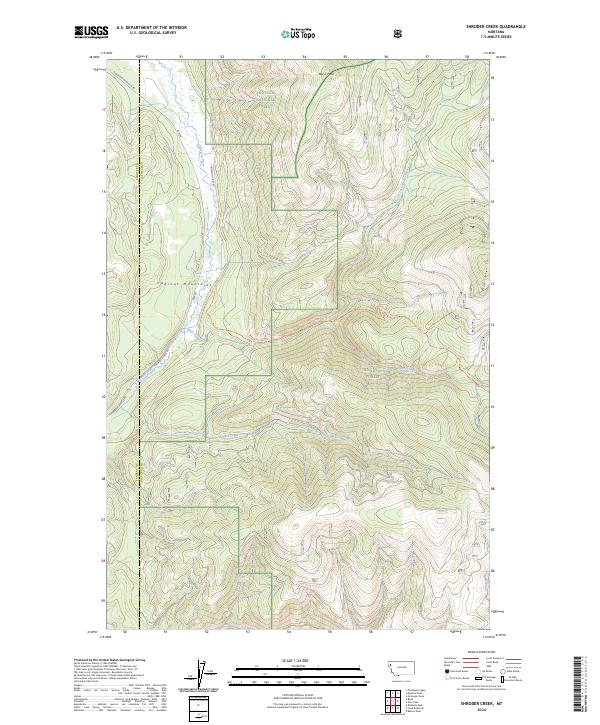 USGS Topographic Map – Shroder Creek