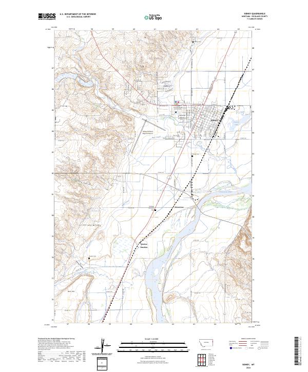USGS Topographic Map – Sidney