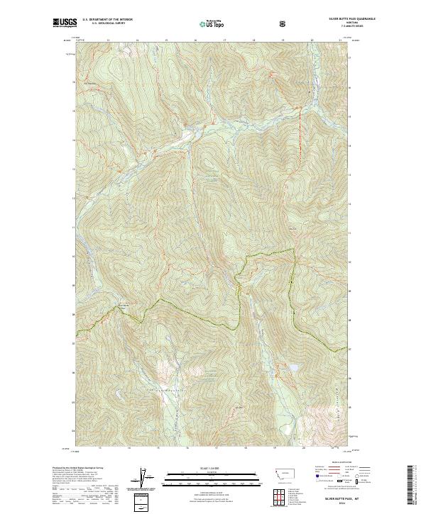 USGS Topographic Map – Silver Butte Pass