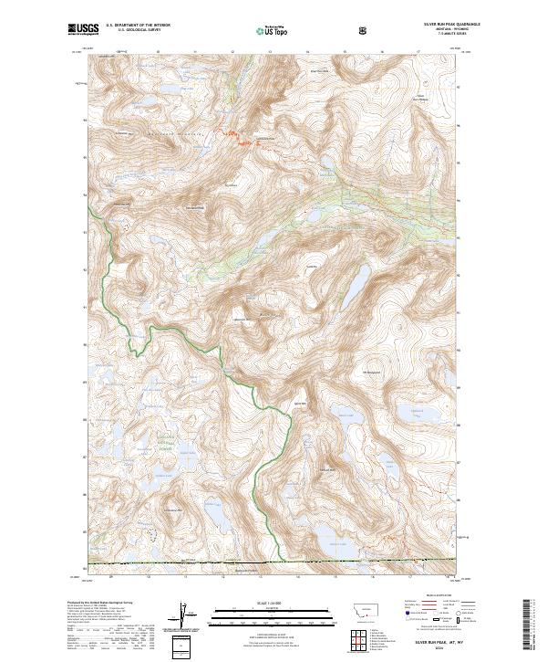 USGS Topographic Map – Silver Run Peak