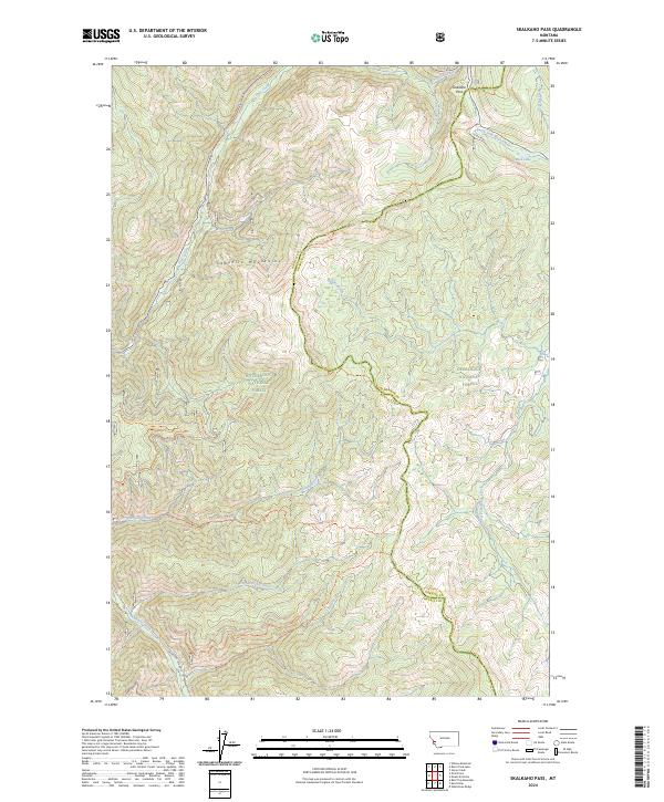 USGS Topographic Map – Skalkaho Pass