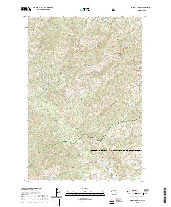 USGS Topographic Map – Sliderock Mountain