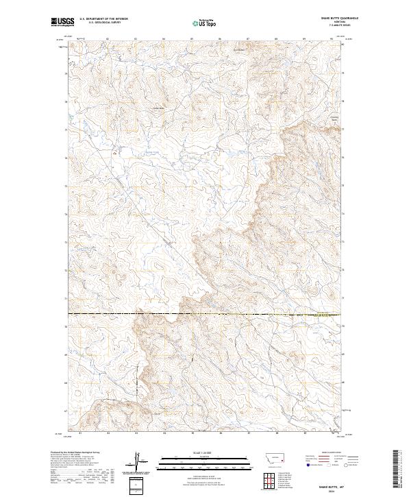 USGS Topographic Map – Snake Butte