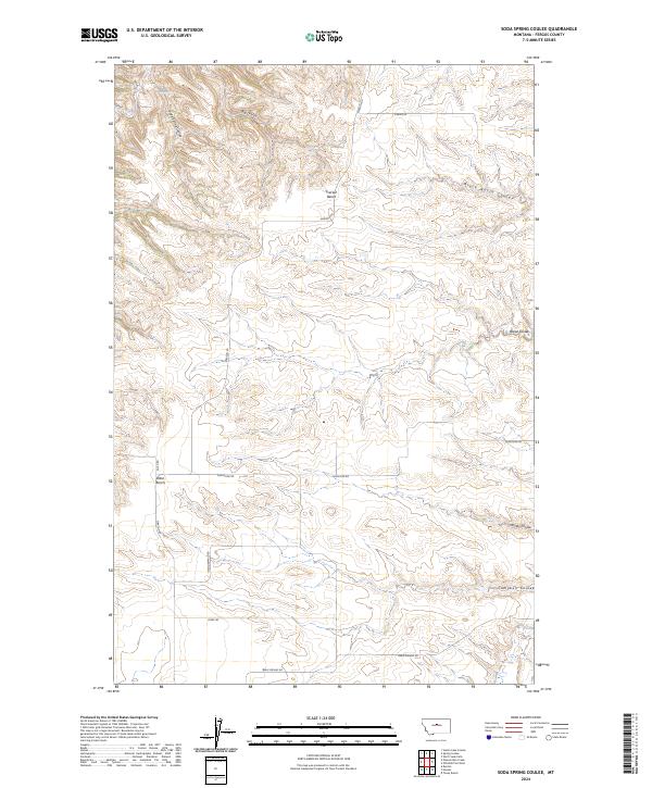 USGS Topographic Map – Soda Spring Coulee