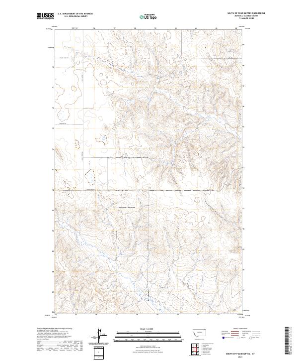 2024 Map of South of Four Buttes, 2024 Print