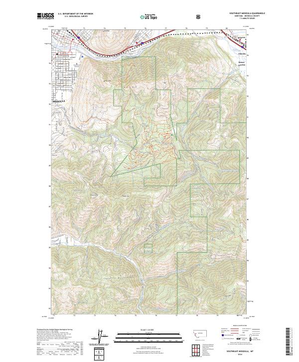 USGS Topographic Map – Southeast Missoula