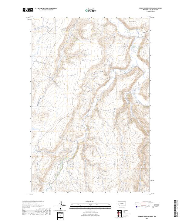 USGS Topographic Map – Spanish Coulee School