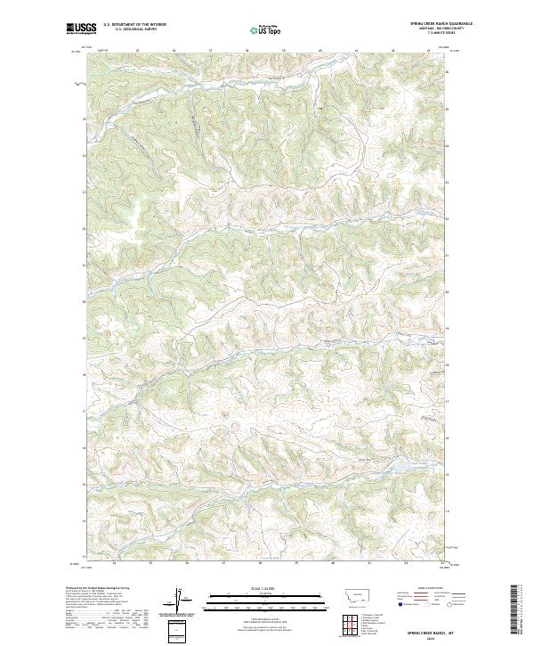 USGS Topographic Map – Spring Creek Ranch
